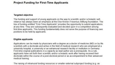 Project Funding for First and Second Applicants