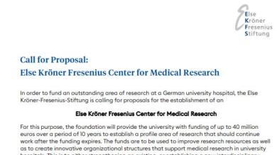 Call for Proposal: Else Kröner Fresenius Center for Medical Research