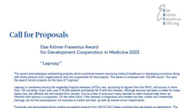 Else Kröner Fresenius Award for Development Cooperation in Medicine 2023