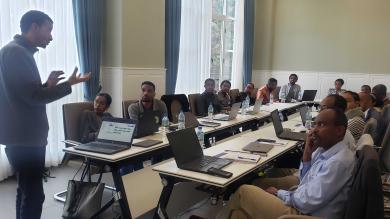 Intensiv arbeiteten die äthiopischen Kolleginnen und Kollegen des EKC an der Anpassung der Arbeitspakete