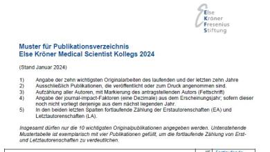 Else Kröner Medical Scientist Kollegs 2024: Publikationsverzeichnis