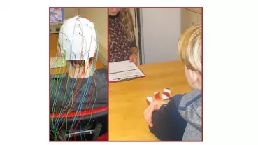 Beyond others, child cognitive outcomes are measured by event-related potentials in EEG and an IQ test battery