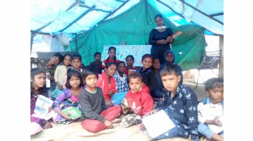 Image: Menschen in den Slums von Chandigarh