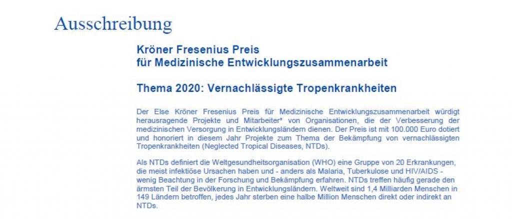 Humanitärer Preis 2020
