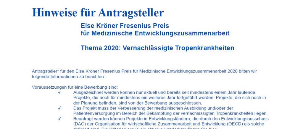 Humanitärer Preis 2020