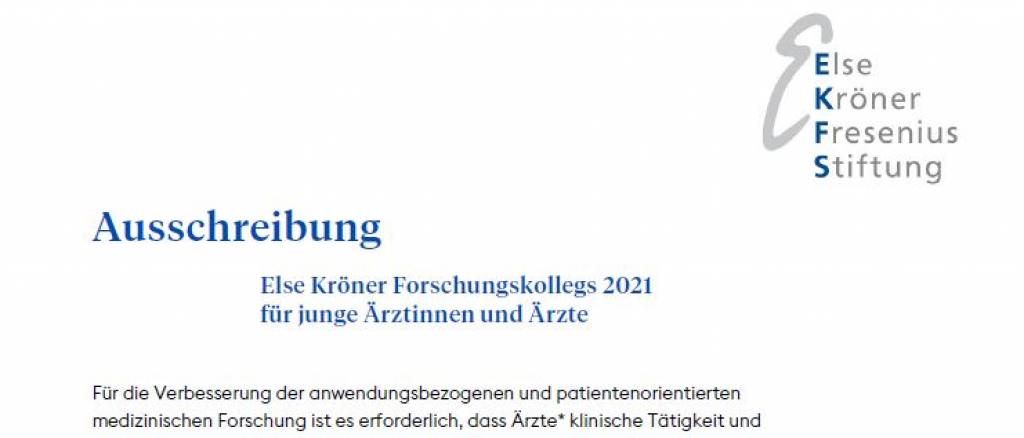 Ausschreibung Forschungskollegs 2021