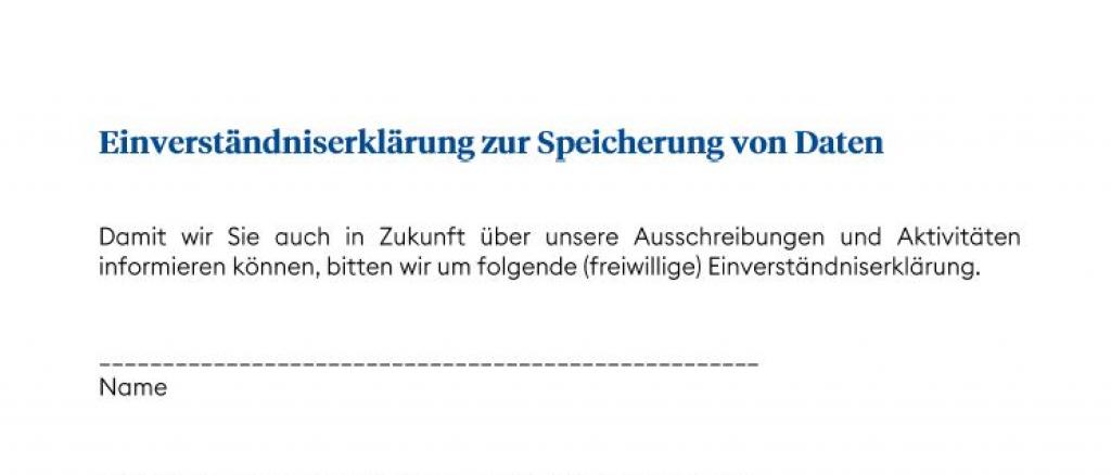 Einverständniserklärung Forschungspreis 2021