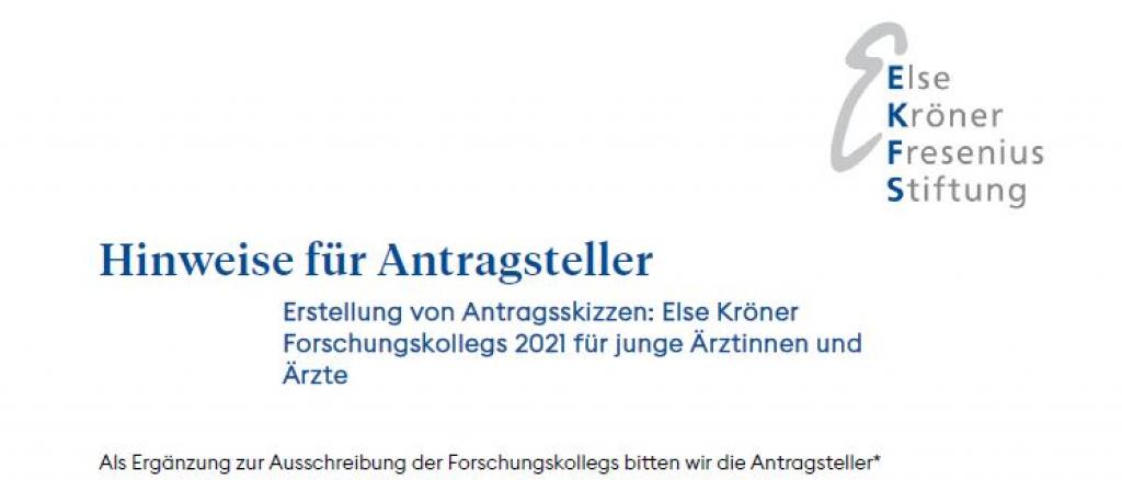 Hinweise Forschungskollegs 2021