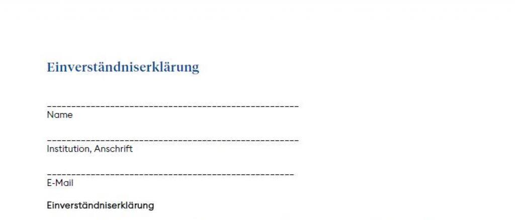 Einverständniserklärung Tröpfcheninfektionen 2021