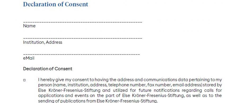 Declaration of Consent: Infections via Droplets