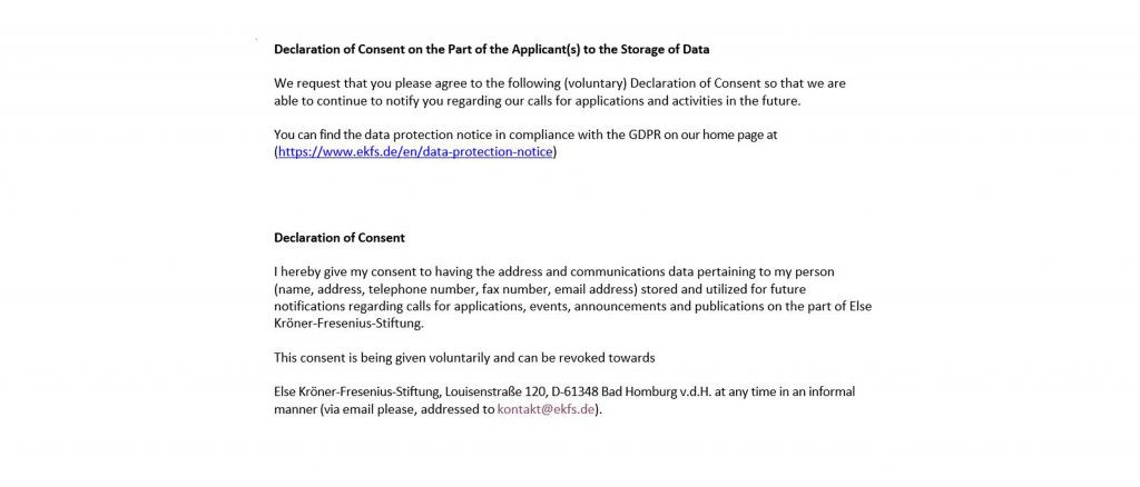 Declaration of Consent