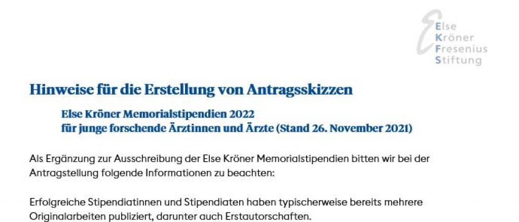 Memorialstipendien 2022: Hinweise