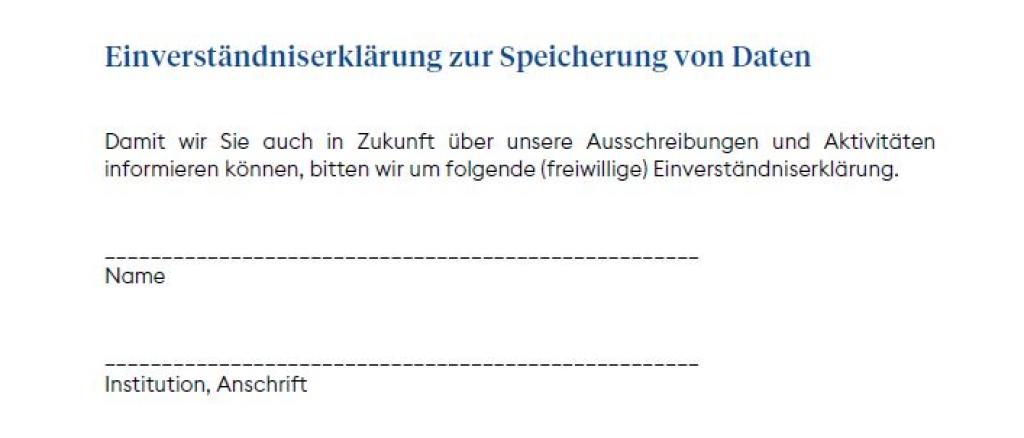 Einverständniserklärung: Else Kröner Medical Scientist Kollegs 2022