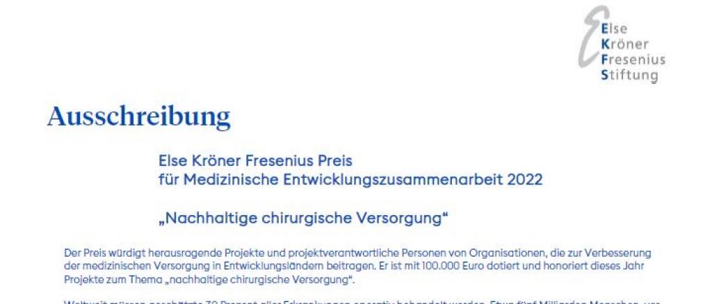 Humanitärer Preis 2022: Ausschreibung