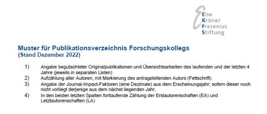Forschungskollegs 2023: Muster Publikationsverzeichnis