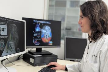 Dr. Roxanne Lofredi conducting cortex basal ganglia connectivity analyses.